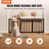VEVOR Free Standing Dog Gate, 24" H x 60" W Freestanding Pet Gate, 3 Panels Foldable Dog Gate for Wide and Narrow Passageways