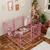 Dog Playpen Indoor 32 inch 8 Panels Metal Dog Pen Pet Dog Fence Outdoor Exercise Pen with Doors
