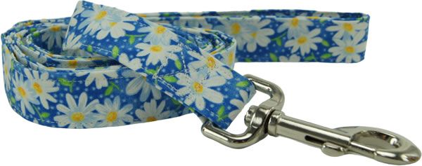 Blue Daisies Dog Leash (Option: Small)