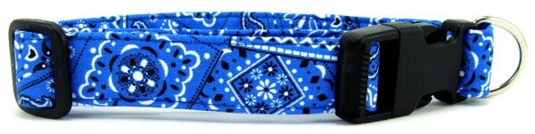 Bright Blue Bandana Dog Collar (Option: Small)