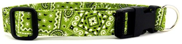 Lime Green Bandana Dog Collar (Option: Small)