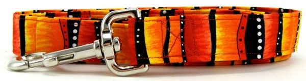 Red Hot Stripes Dog Leash (Option: Small)