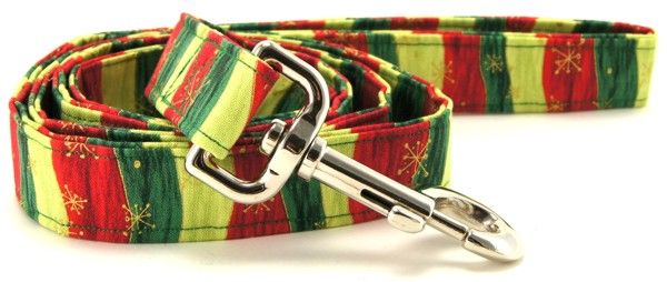 Wavy Christmas Stripes Dog Leash (Option: Small)