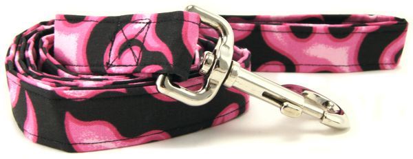 Pink Flames Dog Leash