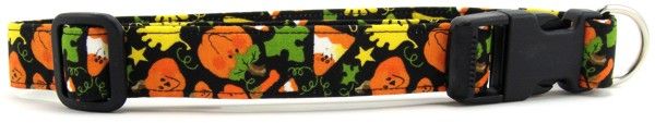 Tossed Halloween Dog Collar (Option: X-Small)